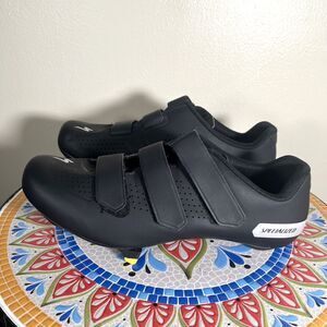 Specialized Torch 1.0 Men's Size 9.5 Road Cycling Black Shoes 3-Bolt 3 Straps